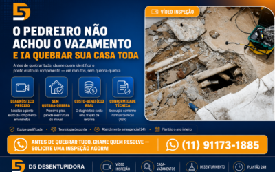 Antes de quebrar tudo, chame a Desentupidora D5